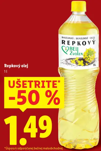Repkový olej Beli Zvolen