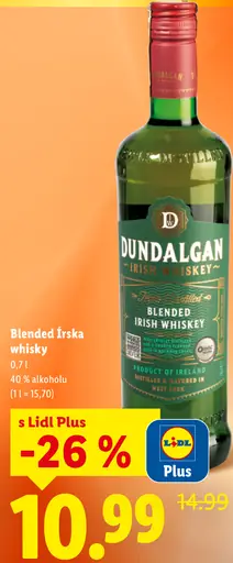 Dundalgan Blended írska whisky 3-ročná
