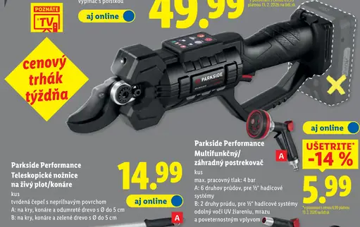 Parkside Performance multifunkčný záhradný postrekovač