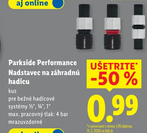 Parkside Performance nadstavec na záhradnú hadicu