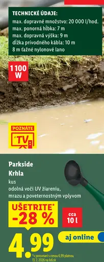 Parkside Ponorné čerpadlo