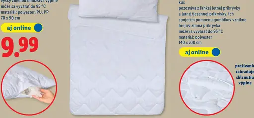 Livarno prešívaná celoročná prikrývka