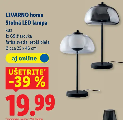 Livarno home Aku stolná LED lampa