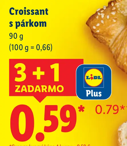 Croissant s párkom