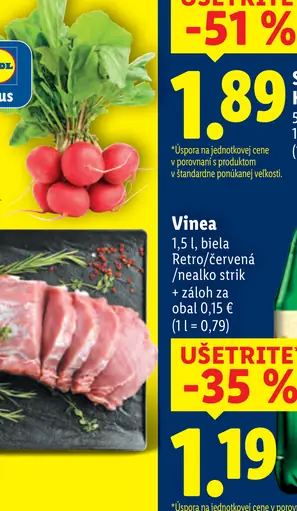 Vinea biela Retro a červená nealko šťava