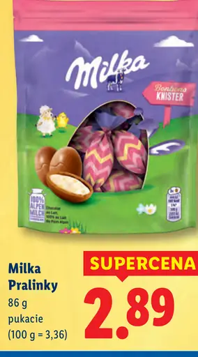Milka pralinky
