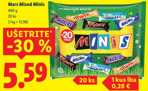 Mars Mixed Minis cukríky