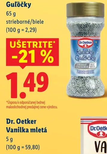 Dr. Oetker Guľôčky strieborné biele