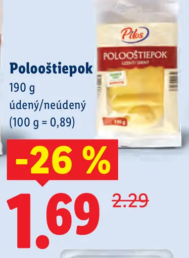 Pilos Pološtiepok údený/neúdený