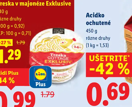 Lidl Exkluzive Treska v majonéze rôzne druhy