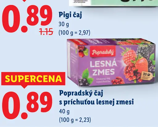 Popradský čaj s príchuťou lesnej zmesi