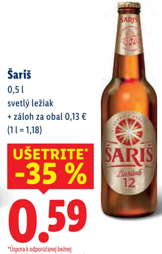 Šariš svetlý ležiak