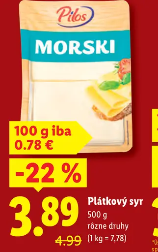 Pilos Morski plátkový syr