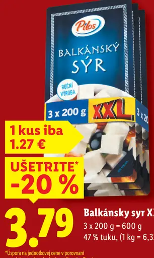 Pilos Balkánsky syr XXL