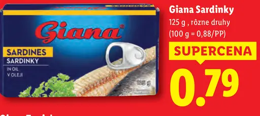 Giana sardinky v oleji rôzne druhy