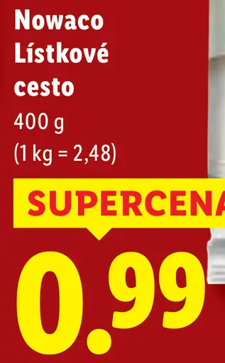 Nowaco lístkové cesto