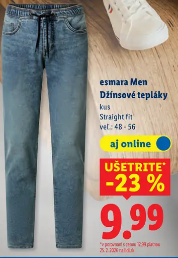 Esmara Men džínsové tepláky straight fit