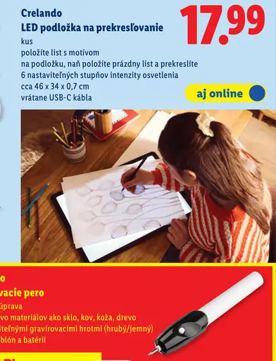 Crelando LED podložka na prekresľovanie