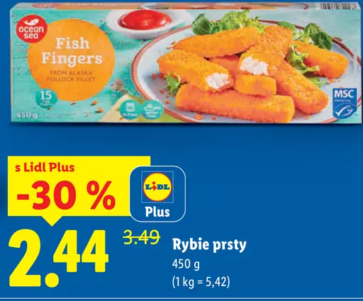 Ocean Sea Rybí prsty v chrumkavom cestíčku