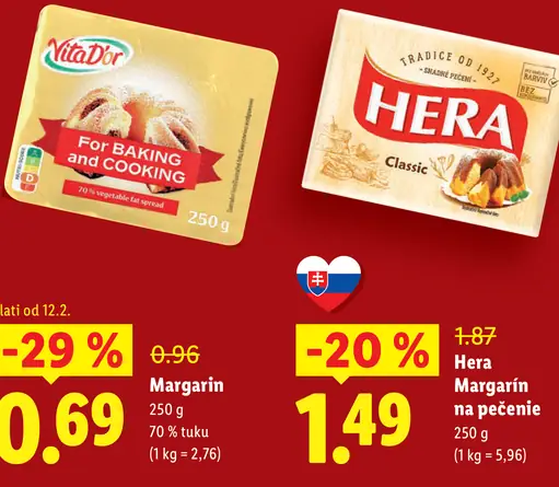 Vita D'or margarín na pečenie a varenie
