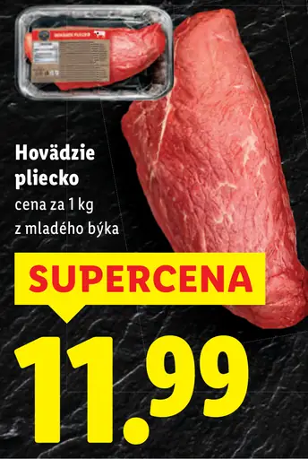 Hovädzie pliecko z mladého býka