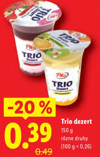 Pilos Trio dezert mliečny dezert rôzne druhy