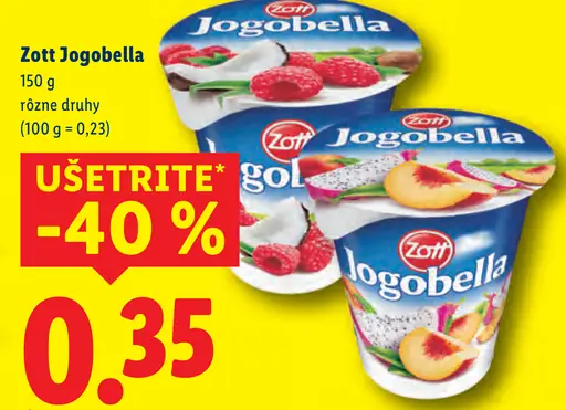 Zott Jogobella jogurt rôzne druhy