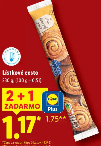 Lístkové cesto chladené