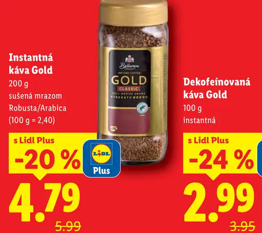 Bellarom Gold instantná káva s pôvodom