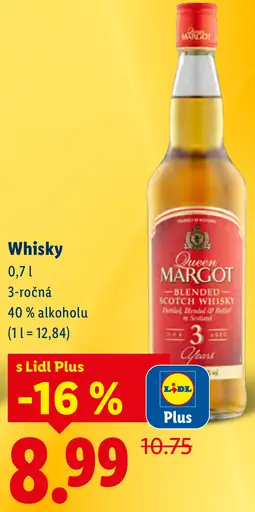 Queen Margot blended Scotch whisky 3-ročná