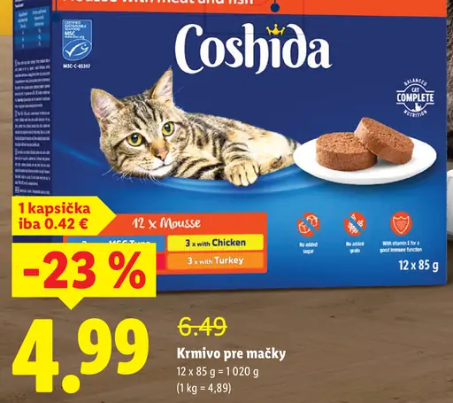 Coshida Mousse with meat and fish krmivo pre mačky