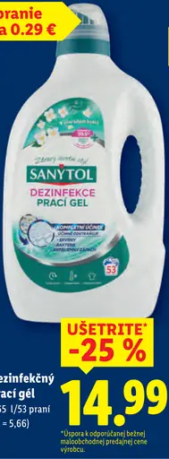 Sanytol dezinfekčný tekutý prací gél