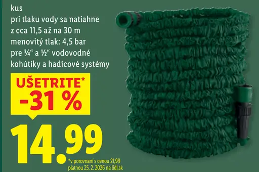 Parkside Flexibilná záhradná hadica