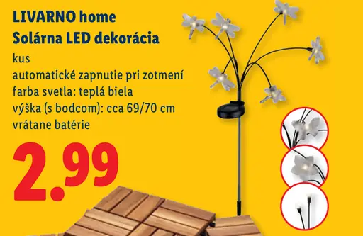 Livarno home solárna LED dekorácia teplá biela