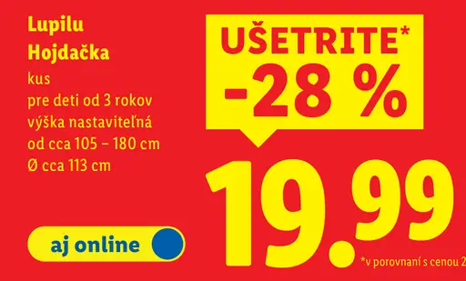 Lupilu hojdačka pre deti od 3 rokov