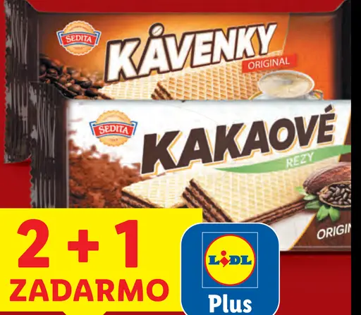 Sedita Kávenky rezy rôzne druhy