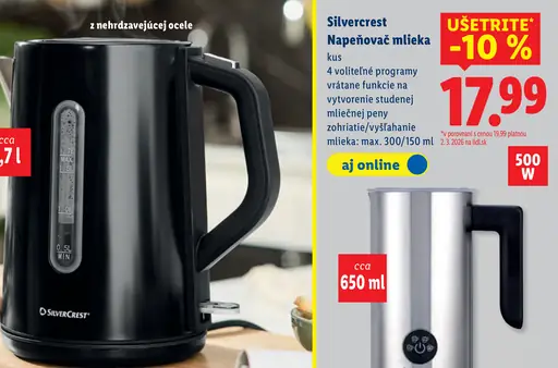 SilverCrest Rýchlovarná kanvica