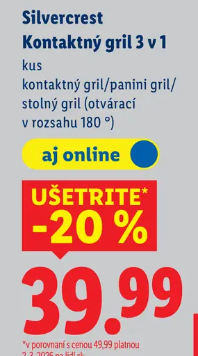Silvercrest kontaktný gril 3 v 1, kontaktný gril, panini gril a stolný gril