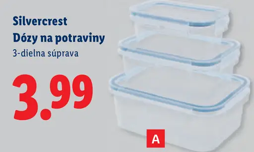Silvercrest dózy na potraviny, 3-dielna súprava