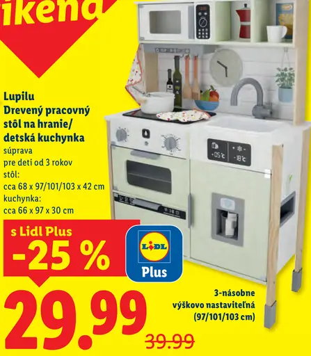 Lupilu Detská kuchynka/detský pracovný stôl