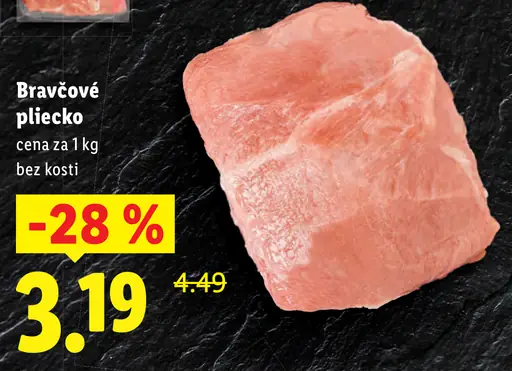 Bravčové pliecko bez kosti