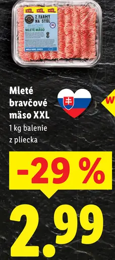 Mleté bravčové mäso XXL