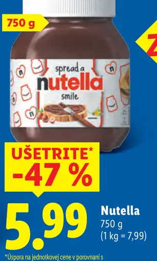 Nutella Mrazený krém lieskoorieškový