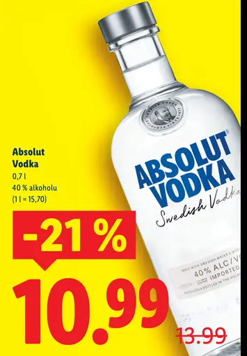 Absolut vodka 40 %