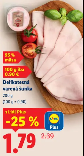 Pikok Delikatesná varená šunka
