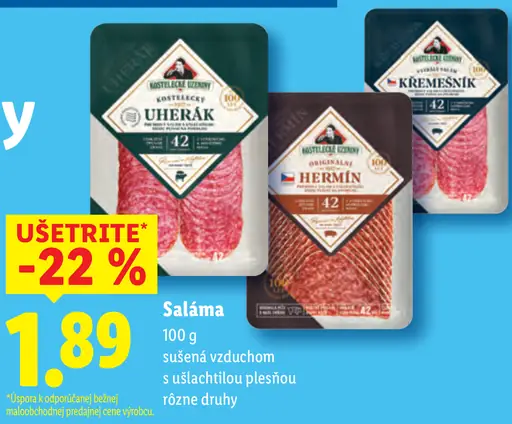 Saláma sušená vzduchom s ušľachtilou plesňou