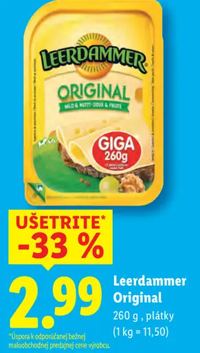 Leerdammer Original plátky