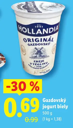Hollandia Gazdovský biely jogurt