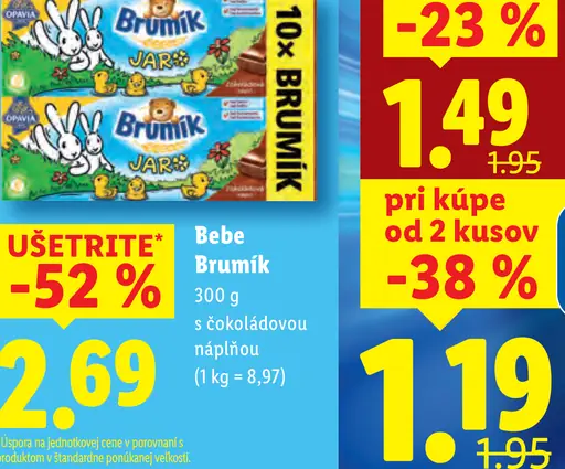 Bebe Brumík s čokoládovou náplňou