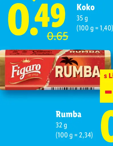 Figaro Rumba rumová tyčinka v čokoláde